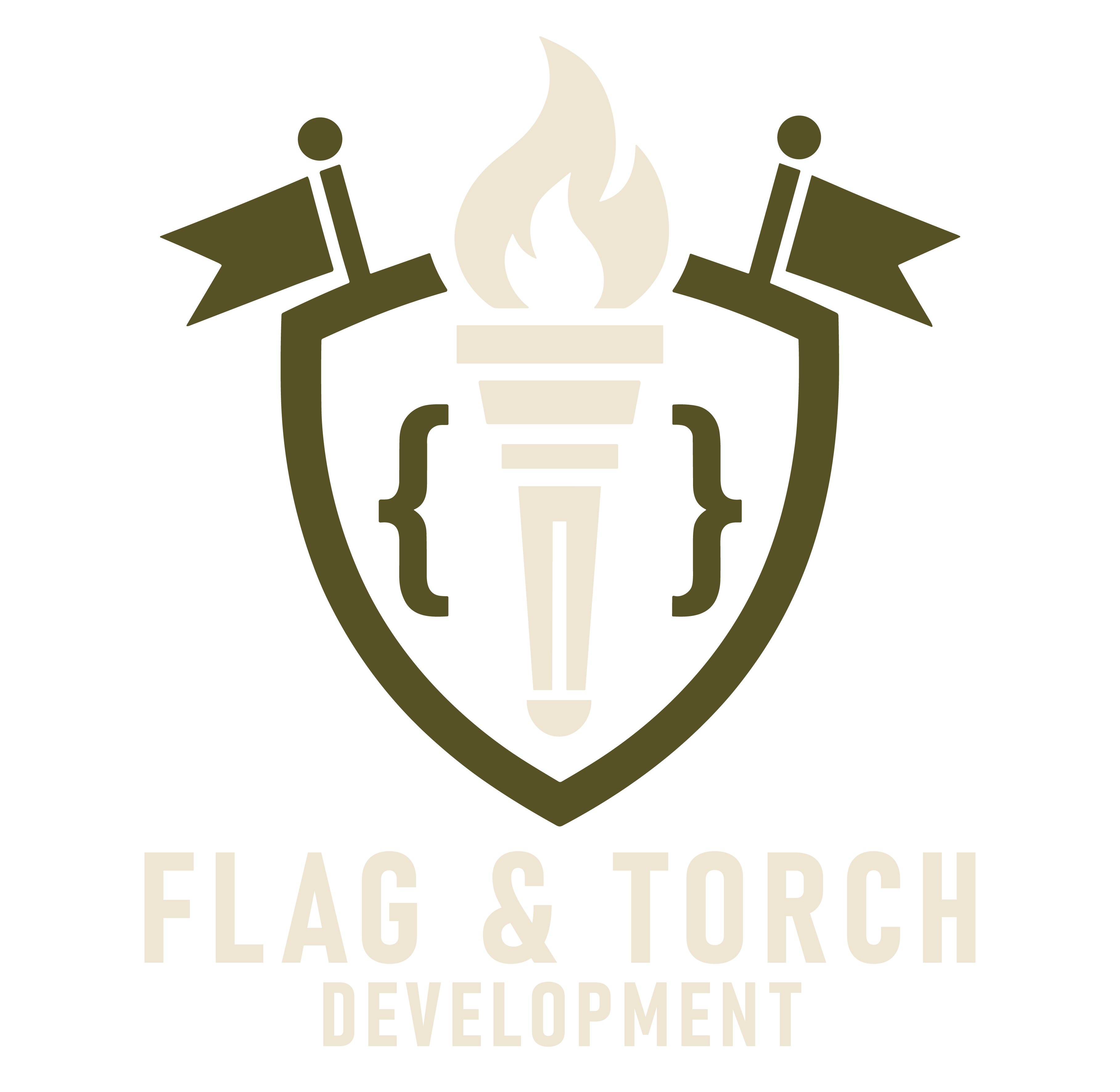 Flag & Torch Development Logo
